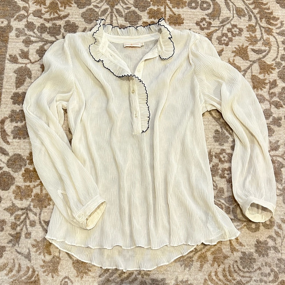 Tory Burch Ruffle Neck Blouse